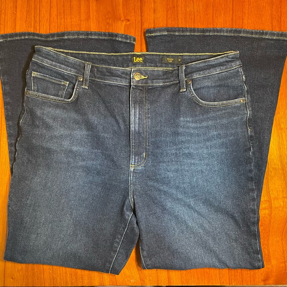 Lee high rise flare leg jeans
